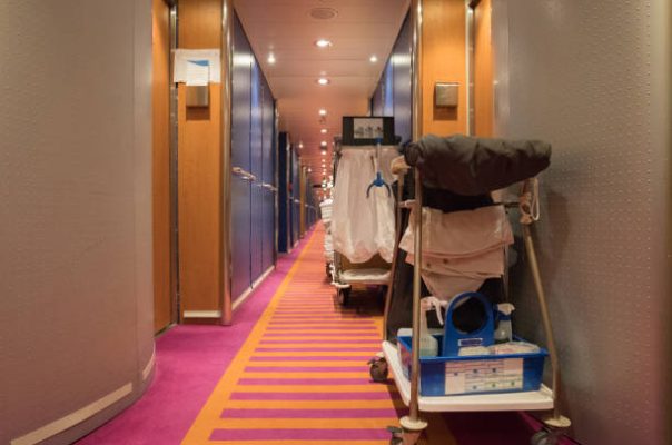 Corridor on a cruise ship